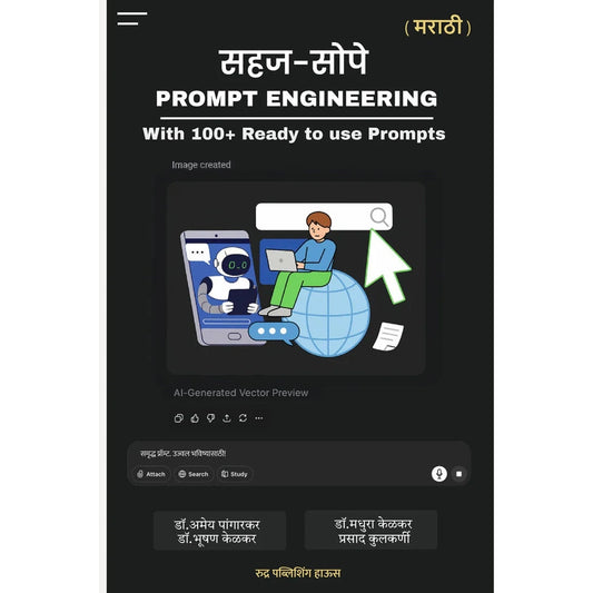 Sahaj Sope Prompt Engineering By Dr. Amey Pangarkar, Dr. Bhushan Kelkar, Dr. Madhura Kelkar, Prasad Kulkarni सहज सोपे प्रॉम्प्ट इंजिनिअरिंग - लेखक - डॉ. अमेय पांगारकर, डॉ. भूषण केळकर, डॉ. मधुरा केळकर, प्रसाद कुलकर्णी